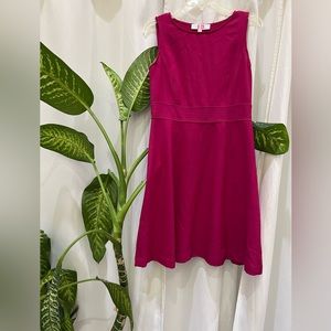 9 & CO  Sheath Dress Women's 4 Linen Sleeveless Magenta Pink